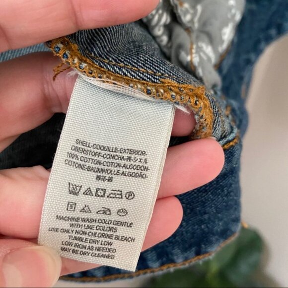 Free People Fitted Denim Jean Jacket Indigo Sz XS - Picture 5 of 9